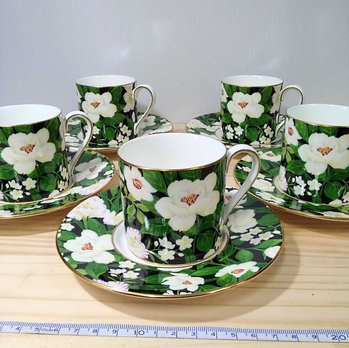 MIKASA ミカサ カップ&ソーサー コーヒーカップ 金彩 花柄 ボタニカル
