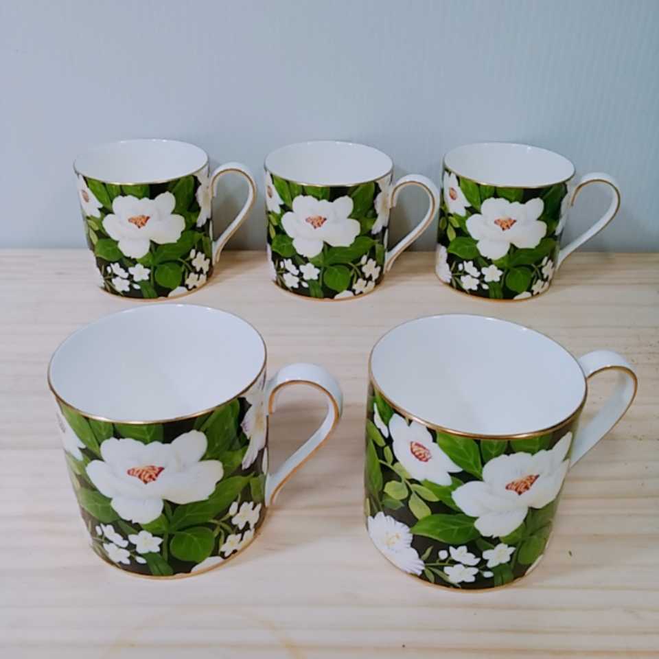 MIKASA ミカサ カップ&ソーサー コーヒーカップ 金彩 花柄 ボタニカル