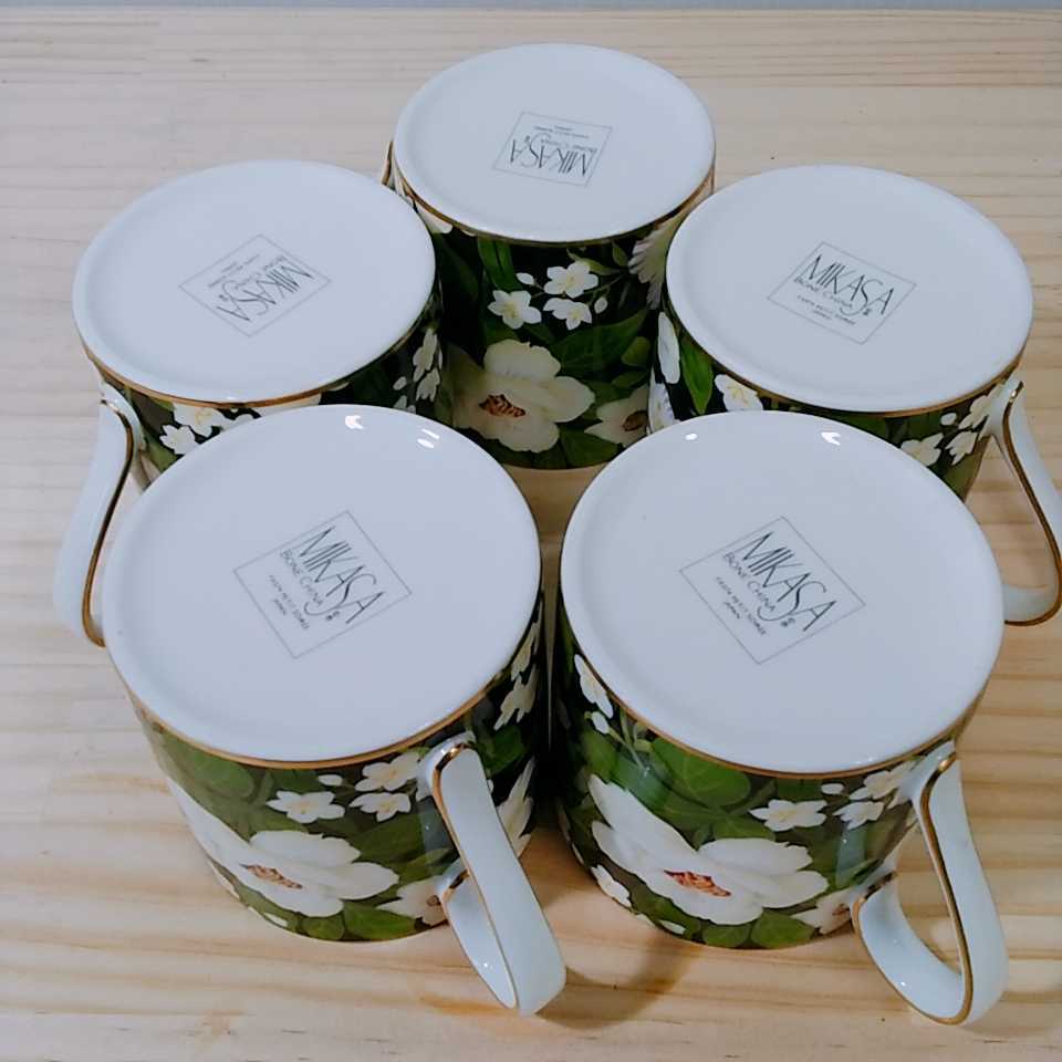 MIKASA ミカサ カップ&ソーサー コーヒーカップ 金彩 花柄 ボタニカル