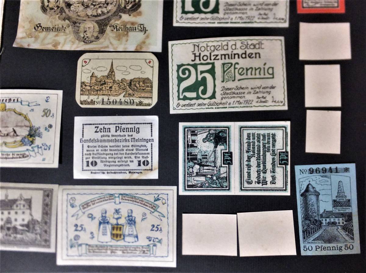 戦前 外国紙幣 30枚まとめて ドイツ 独逸 ノートゲルトNotgeld 地域 