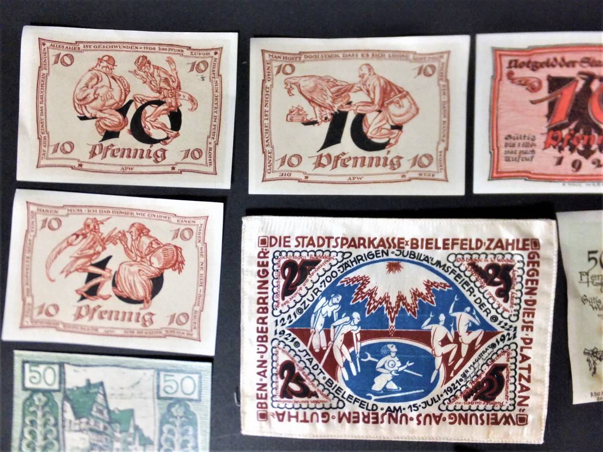 戦前 外国紙幣 30枚まとめて ドイツ 独逸 ノートゲルトNotgeld 地域 