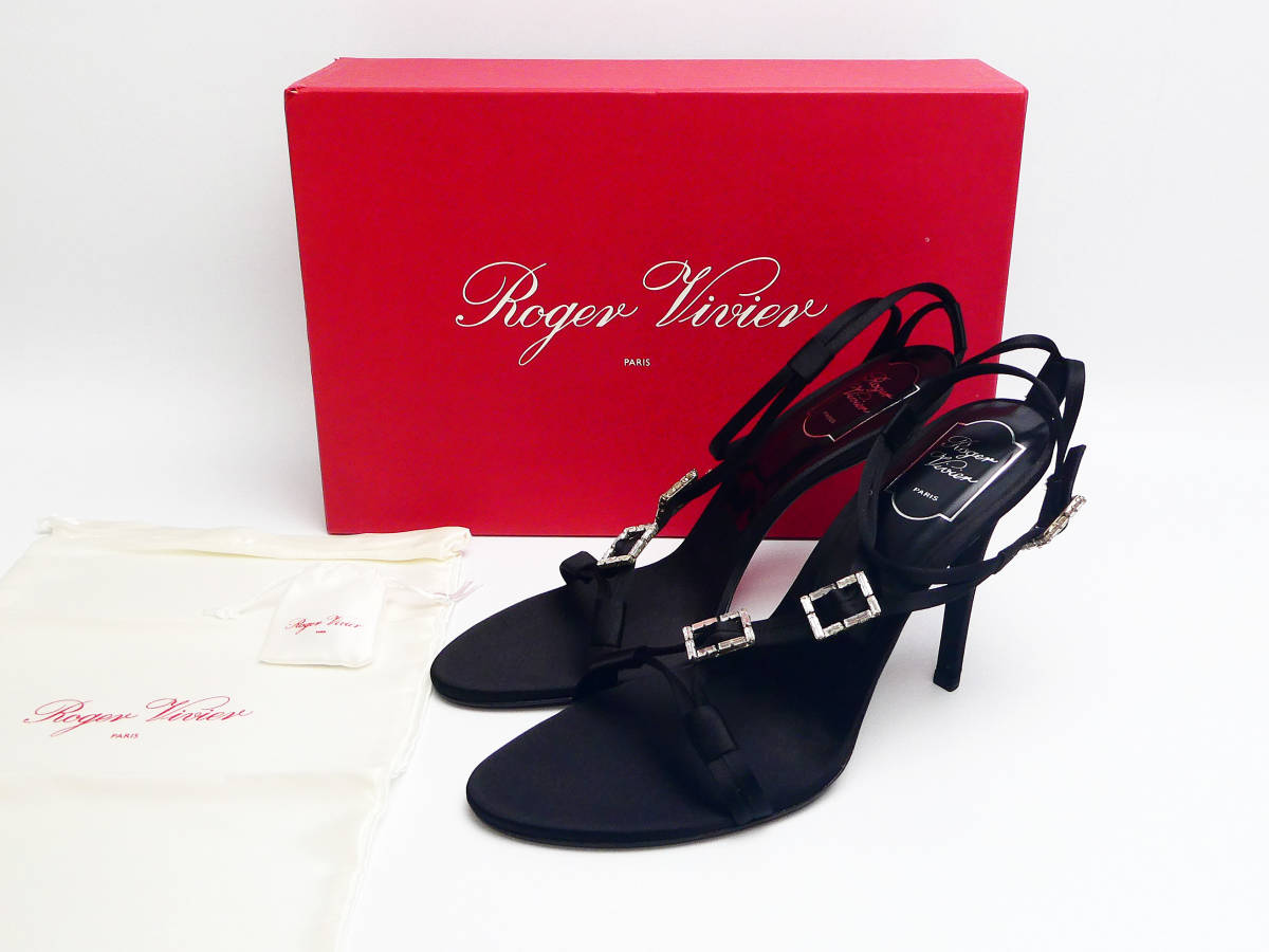 試着のみ□Roger Vivier サンダル サイズ41 ハイヒール□黒 試着のみ□Roger Vivier サンダル サイズ41 ハイヒール□黒