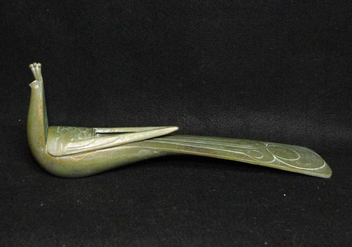 金属工芸○孔雀 置物 三枝惣太郎○クジャク 鉄製 iron peacock 日展 