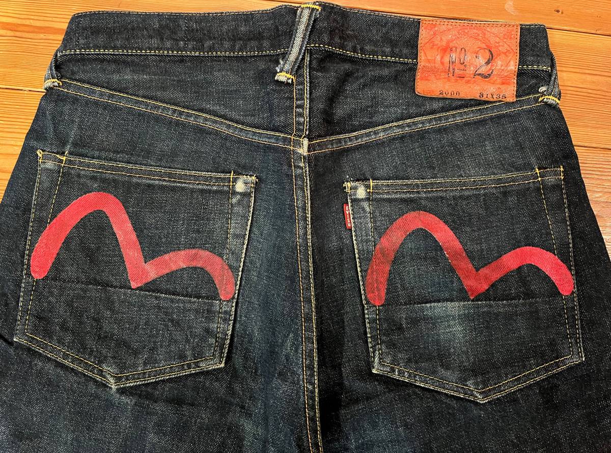 EVISU エヴィス No.2 Lot.2000 31×35 赤カモメ 虎耳 トラミミ DOWLUCK 