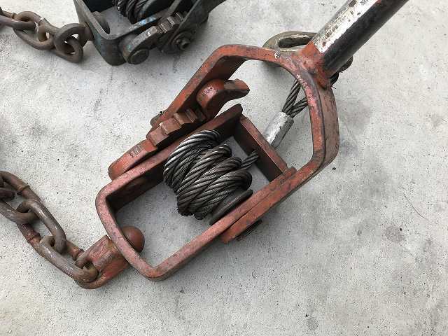 A-794】ワイヤー荷締め機 6点セット 中古品 レバーブロック トラック 