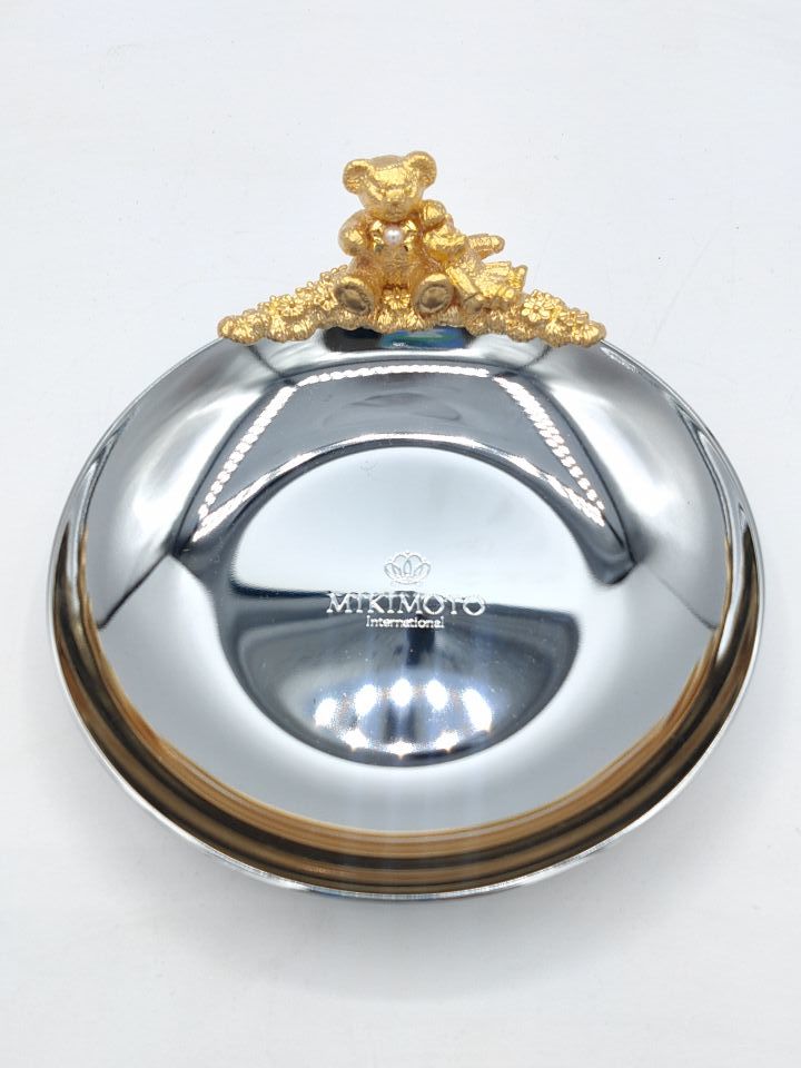 MIKIMOTO ミキモト クマ ベア シルバープレート パール 真珠
