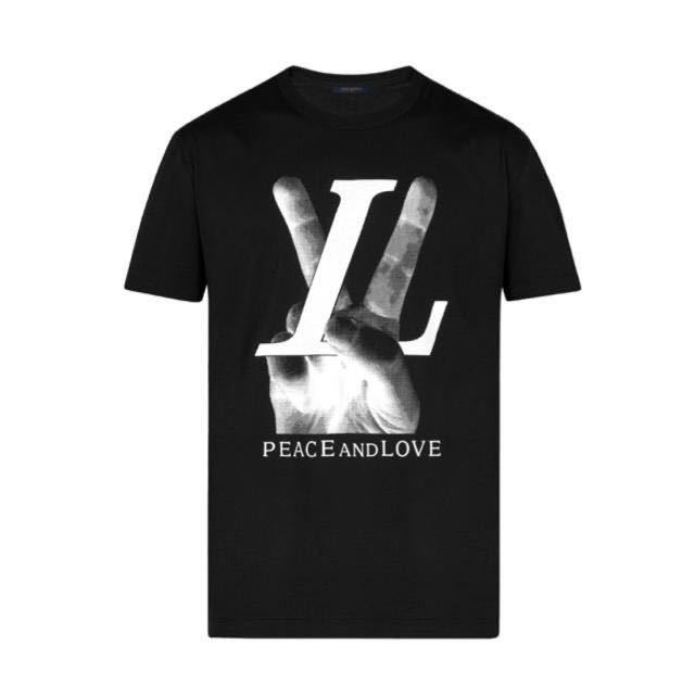 1円スタート〜【美品】ルイヴィトン ハンドTシャツ ピース&ラブ 