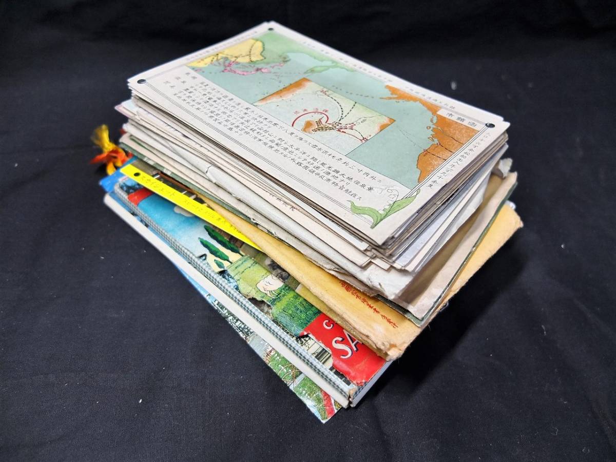 戦前-昭和 絵葉書:栞「北海道内・樺太」大量180枚！函館名所，札幌名所，青函連絡船，樺太本斗，丸井今井百貨店，登別温泉，夕張等//路面電車洋館