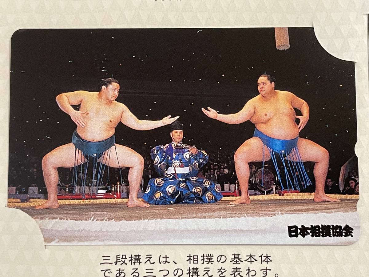 日本相撲協会公式テレカ】「貴乃花・曙」未使用テレフォンカード3枚  