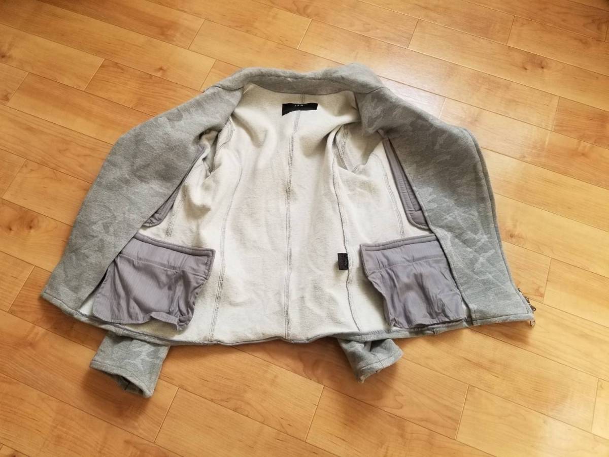 AKM ORIGINAL STRETCH JERSEY camo W-riders J055 グレー ダブルジップ 