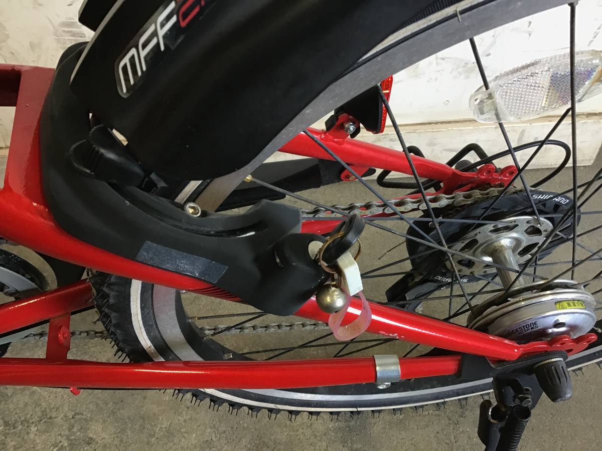 BRIDGESTONE キッズサイクルクロスファイヤージュニア 赤 24インチ