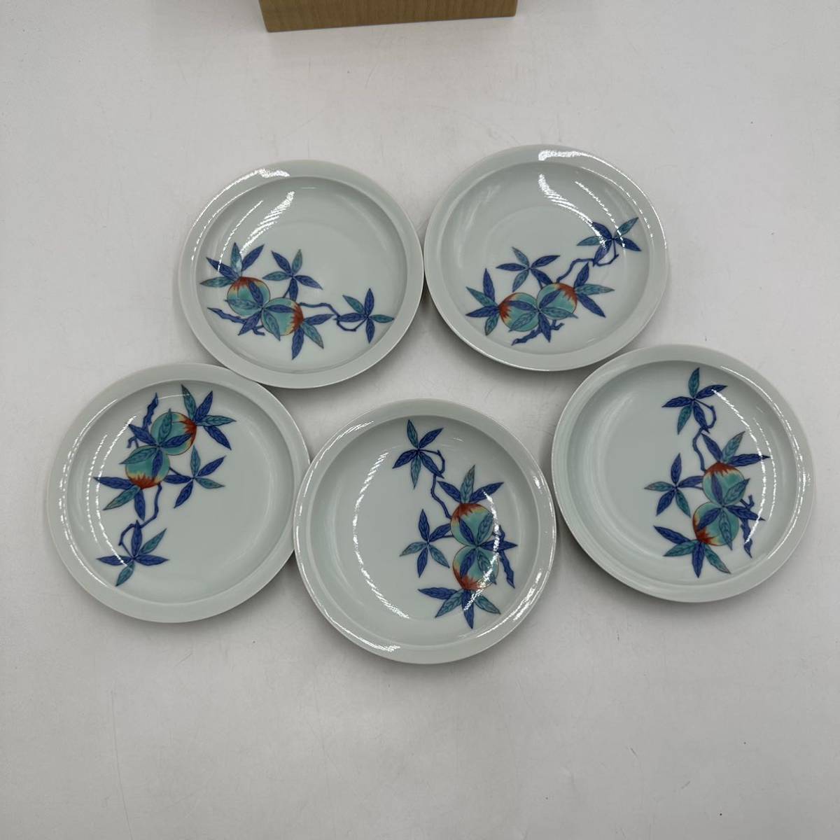 ☆【売り切り】未使用品！今泉今右衛門 作 和食器 お皿 5枚セット 木箱  