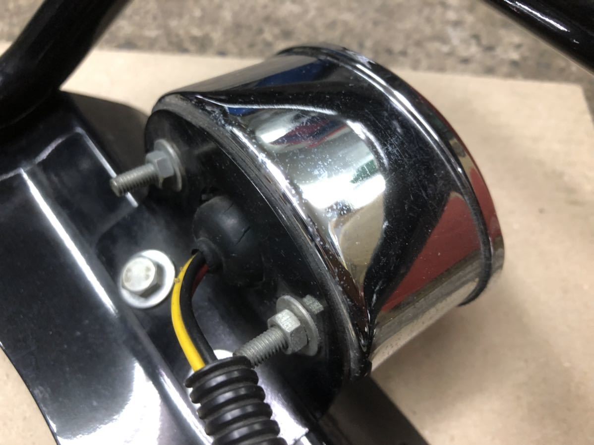 FTR223用　タンデムグリップ　タンデムバー　黒　ミニキャッツアイテールランプ付き　フェンダーレス_2