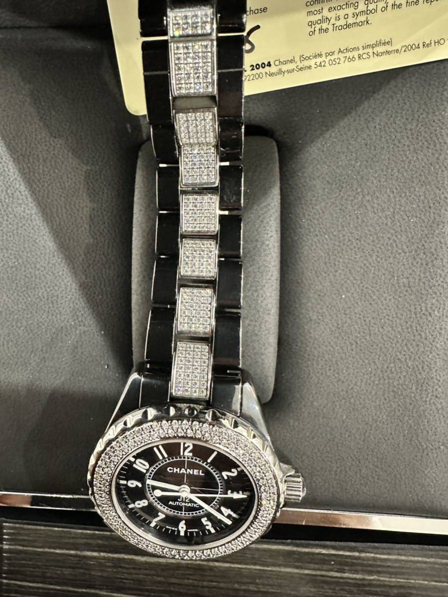 極上品 CHANEL J12 ダイヤベゼル H0684 ギャラ有り 38ミリ メンズ 