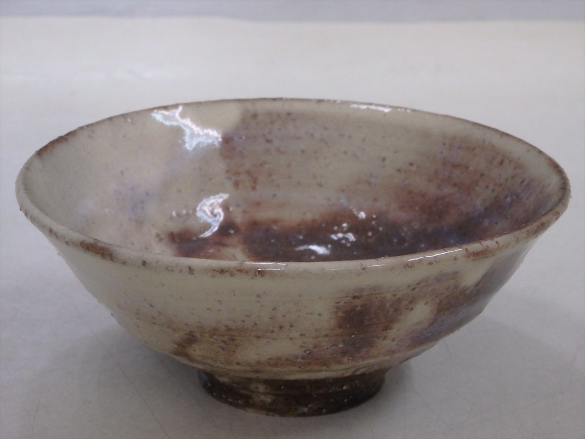 ☆伝統工芸 山口県 椿窯 天鵬山 広瀬淡雅作【萩茶碗 共箱・共布】状態