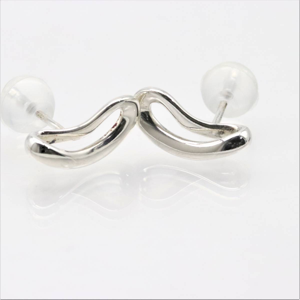 ジョージジェンセン ピアス インフィニティ シルバー925 SV925 0 1 SV ダイヤ アクセサリー 美品