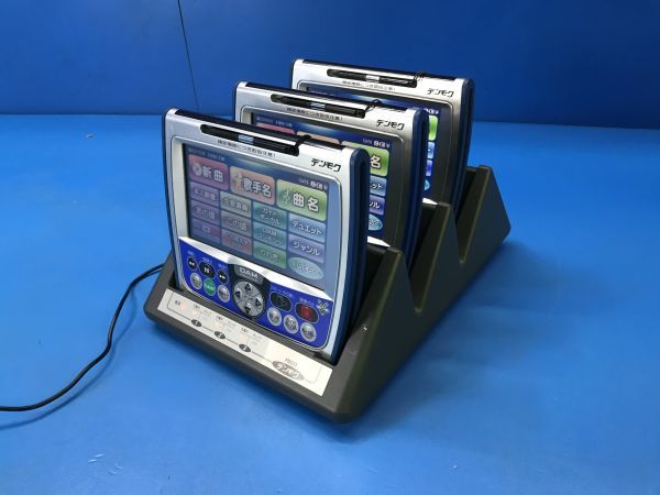 2【 第一興商 】デンモク 3台セット カラオケ機器 3連充電器おまけ【 PM500ZB / PMC33 】100