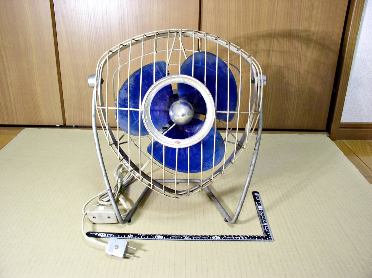 ヴィンテージ扇風機 HITACHI デスクファン30cm 鉄製羽