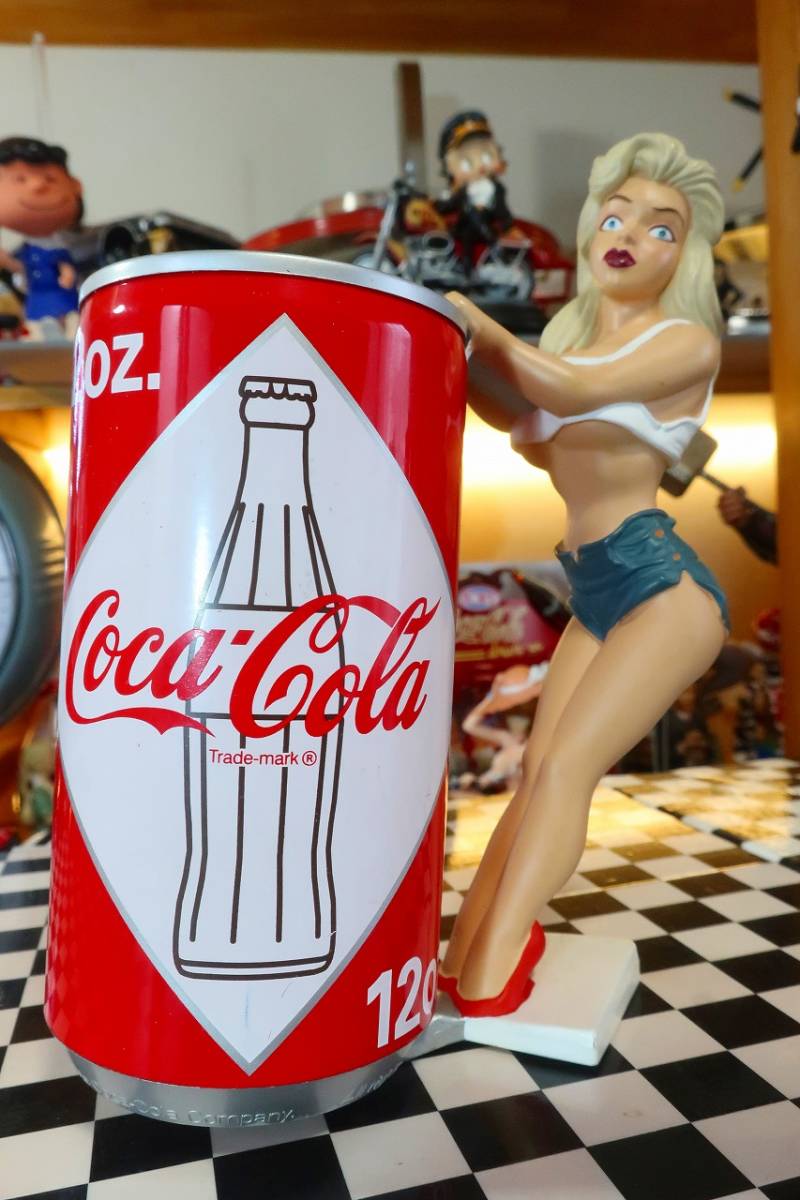 爆レア★絶版★1点限定★コカコーラ 1959 ダイヤモンド柄 ビンテージ缶 型コインバンク 効果音 音楽♪