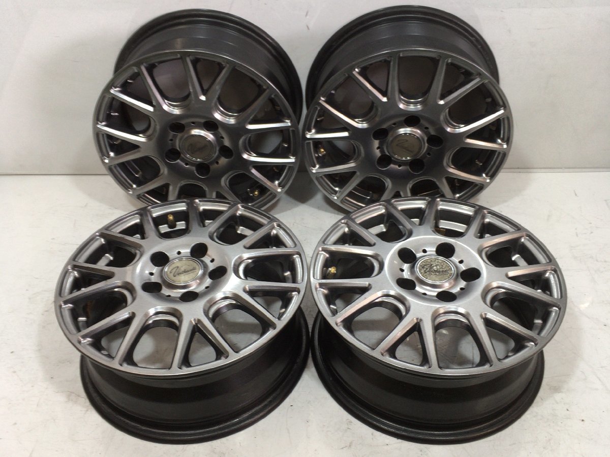 美品 社外アルミホイール 4本セット ヴェルサンディ 15×6J+43 5H100 ハブ70mm Verthandi プリウス ウィッシュ インプレッサ