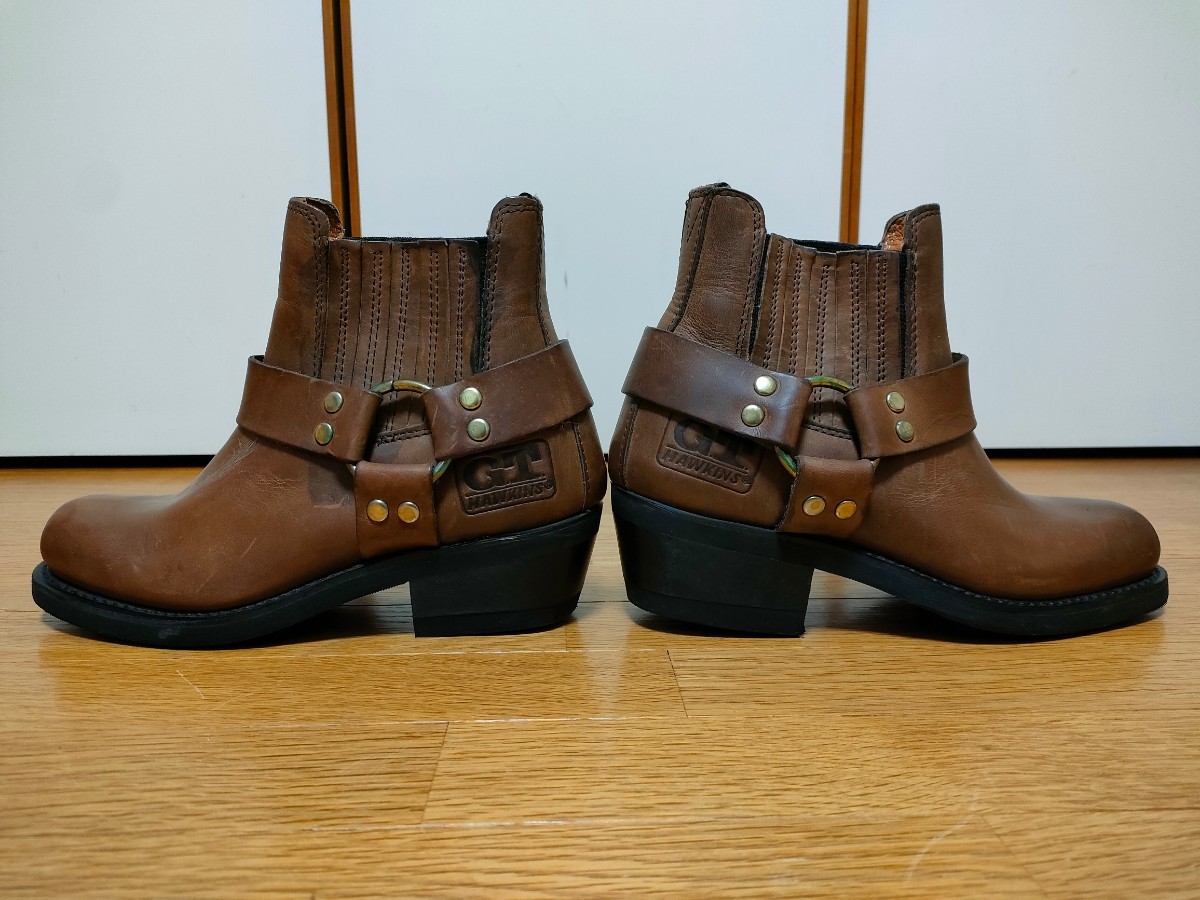 美品 本革 GT HAWKINS リングブーツ G.T. ホーキンス 23.5cm 5 1/2