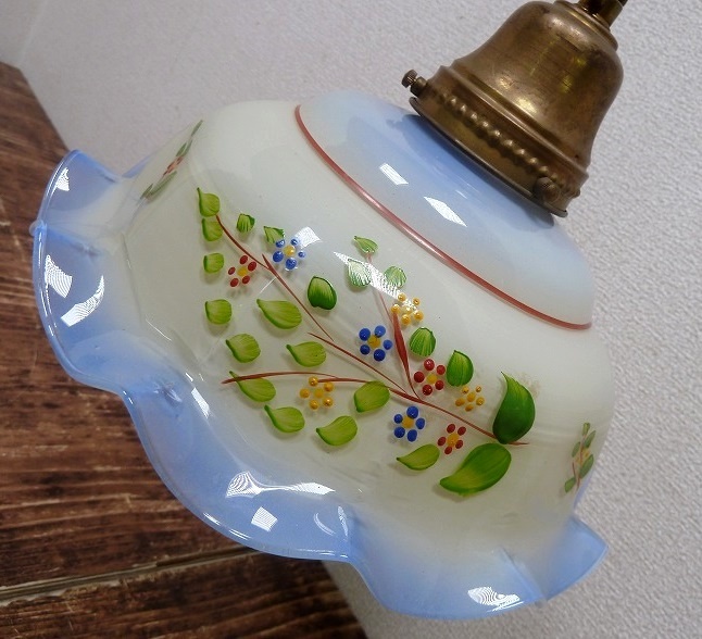 ペンダントライト (☆BM)昭和レトロ ガラス 花柄 ペンダントライト