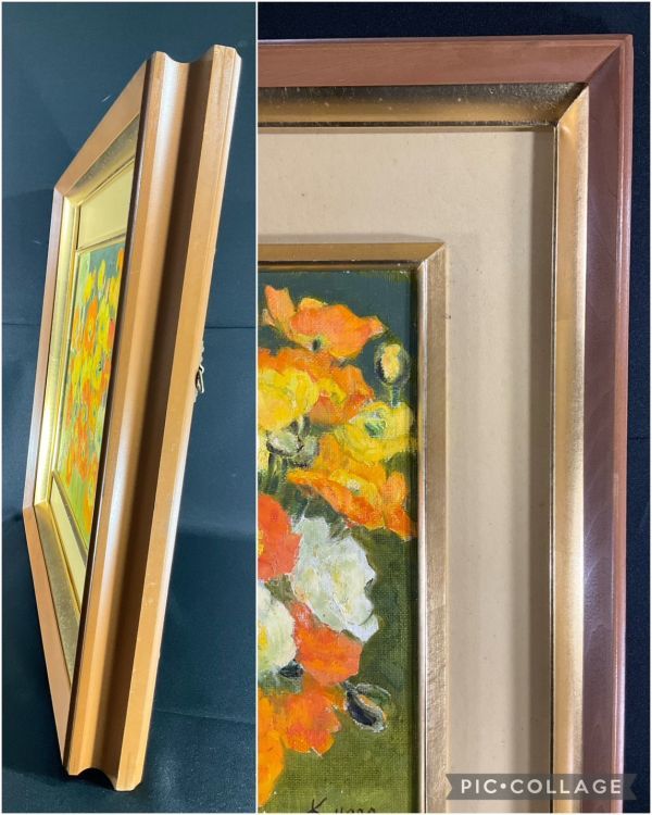 真作保証】、田中繁吉、油彩4号、1989年制作、サイン入、黄袋、差し箱  