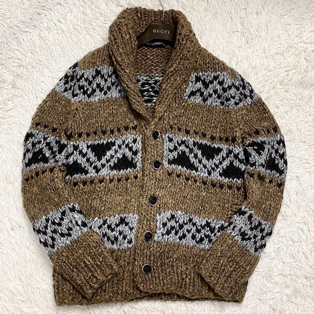 極 ドルチェ&ガッバーナDOLCE&GABBANA ノルディック柄 ケーブルニット 