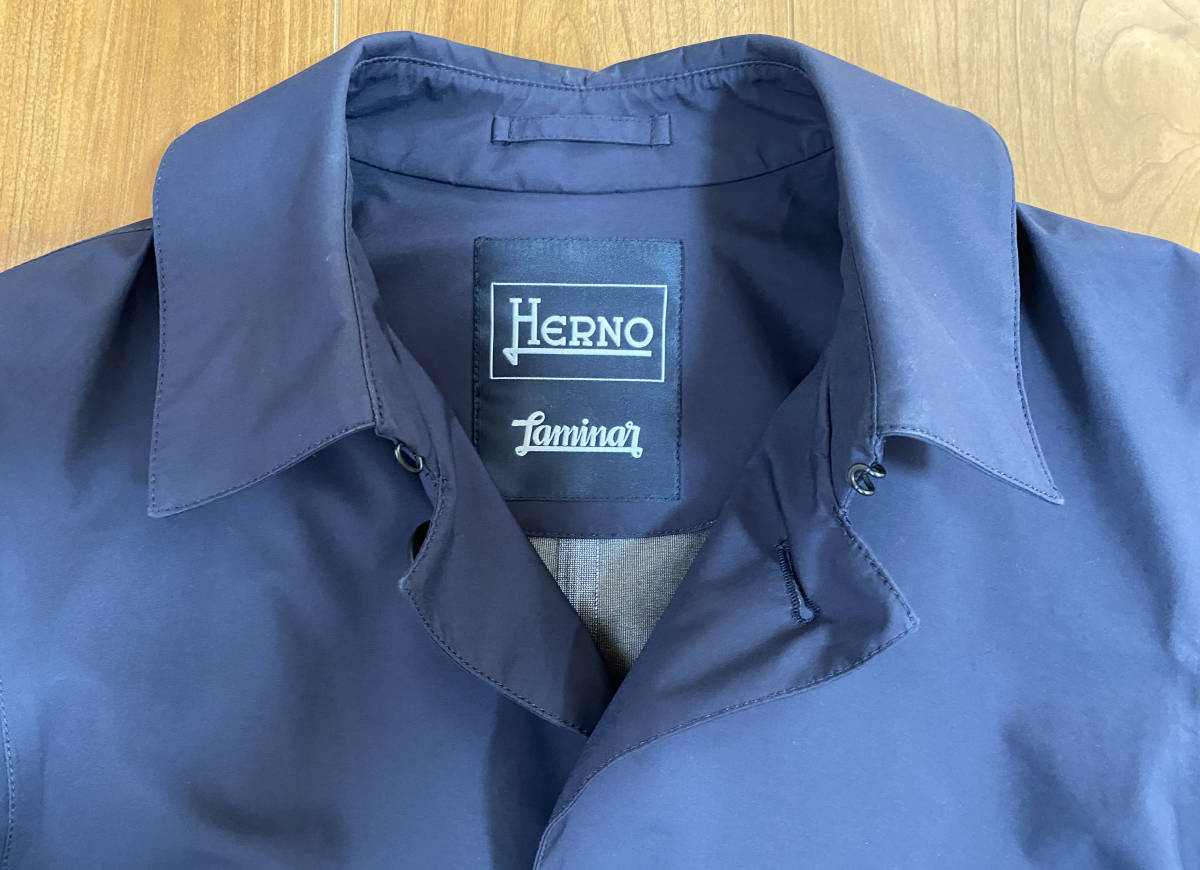HERNO /ヘルノ LAMINAR/ラミナー GORE-TEX R ステンカラーコート サイズ44 ネイビー(コート)|売買された ...