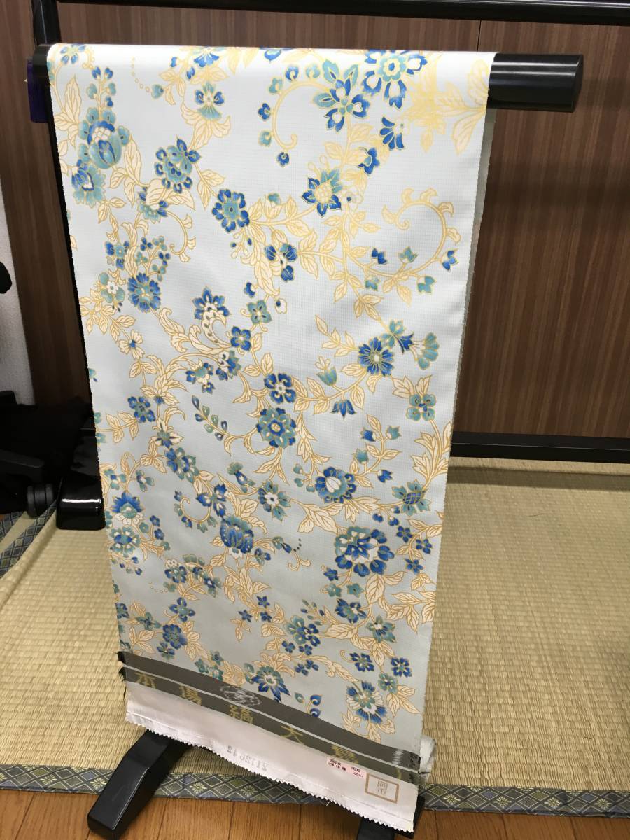 【参考上代120.0万円】某高級問屋別注品　岡重×本場大島紬　本場京紅型の九寸名古屋帯　未仕立て　未使用　こだわりの逸品