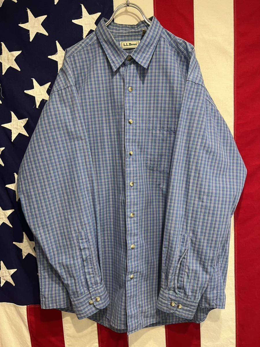 ☆L.L.BEAN☆エルエルビーン☆80s☆90s☆チェックシャツ☆長袖シャツ