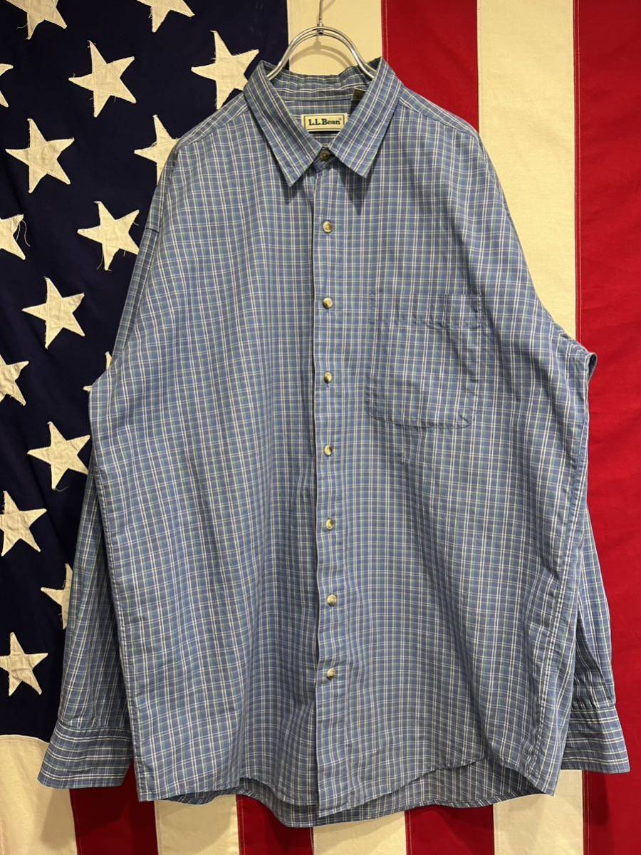 ☆L.L.BEAN☆エルエルビーン☆80s☆90s☆チェックシャツ☆長袖シャツ