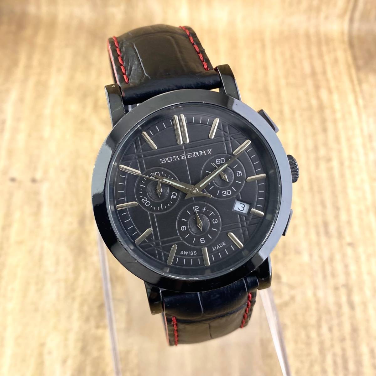 1円〜】BURBERRY バーバリー 腕時計 メンズ クロノグラフ BU1373