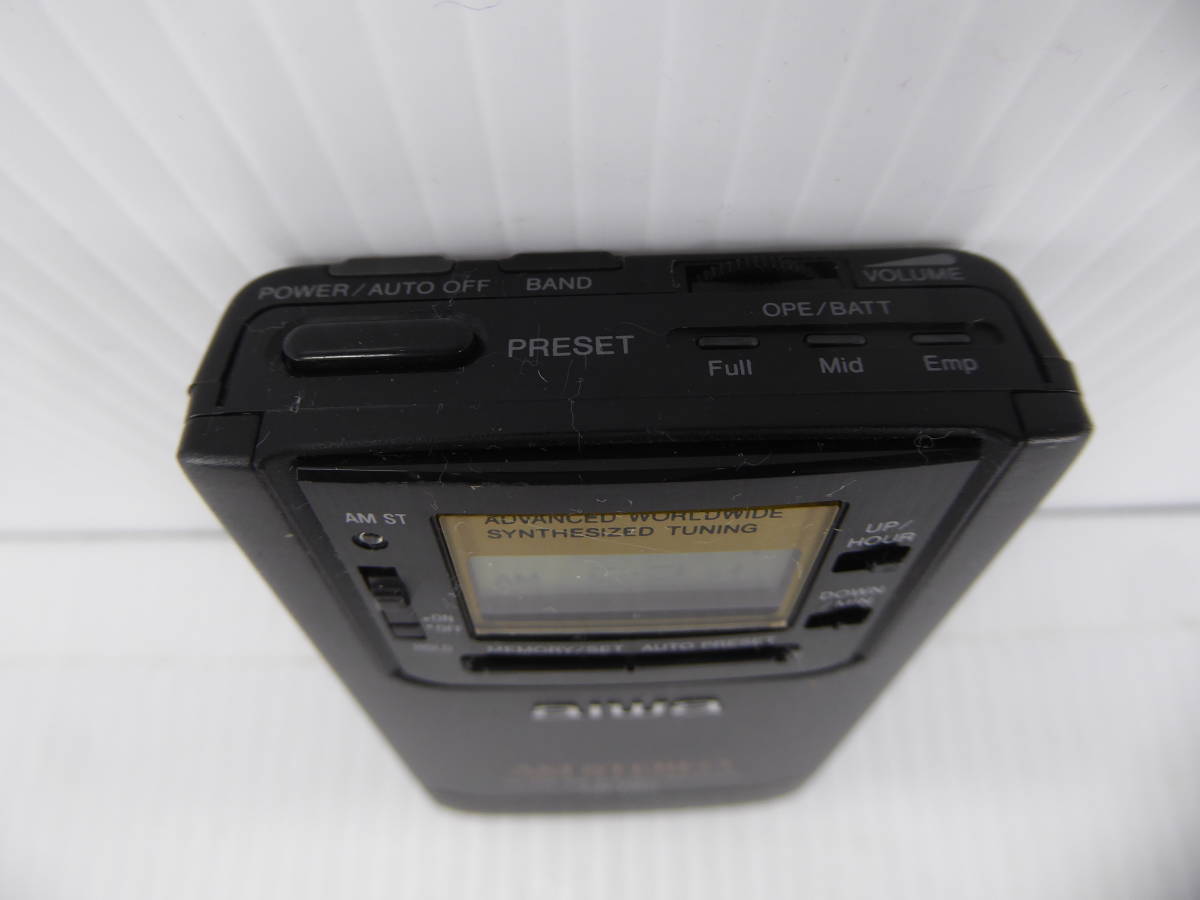 aiwa FMステレオ/AMステレオポケットラジオ CR-D60 日本製 通電OK 