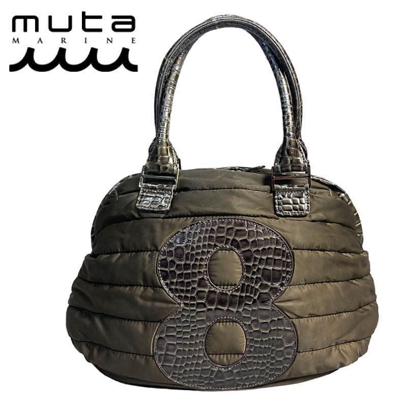 MUTA ムータ ハンドバッグ BRAHMIN カーキ クロコ型押し muta ムータ