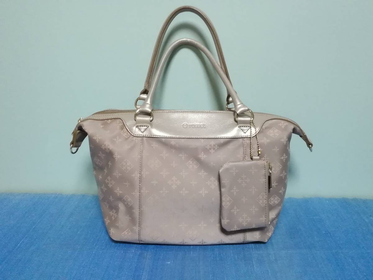 ★★『russet』ラシット《ボストン型・トートバッグ》ベージュ×パールベージュ　☆極美品☆ ★★