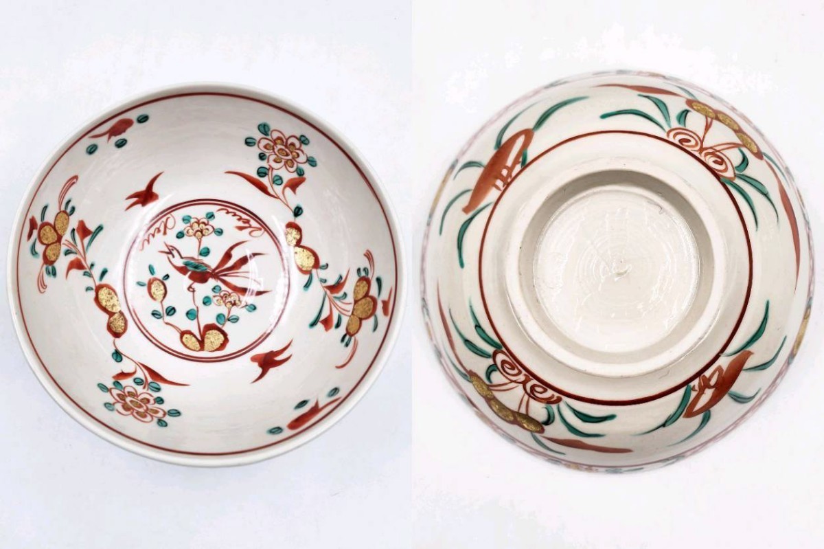 京焼 金彩 赤絵 汲出 煎茶碗 ColBase ＜茶道具＞ 京焼 【真葛香斎】 『呉州
