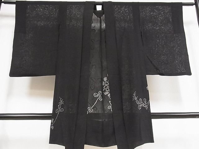 着物屋こころ■羽織 スリーシーズン 春夏秋 塵除け 絞り 絽縮緬 飾花文 正絹 逸品 B-ph3737
