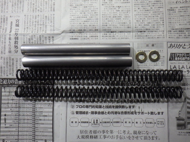 ご希望商品×2 初期型RZ250の作業依頼（その3：スペシャルフォークスプリングKIT