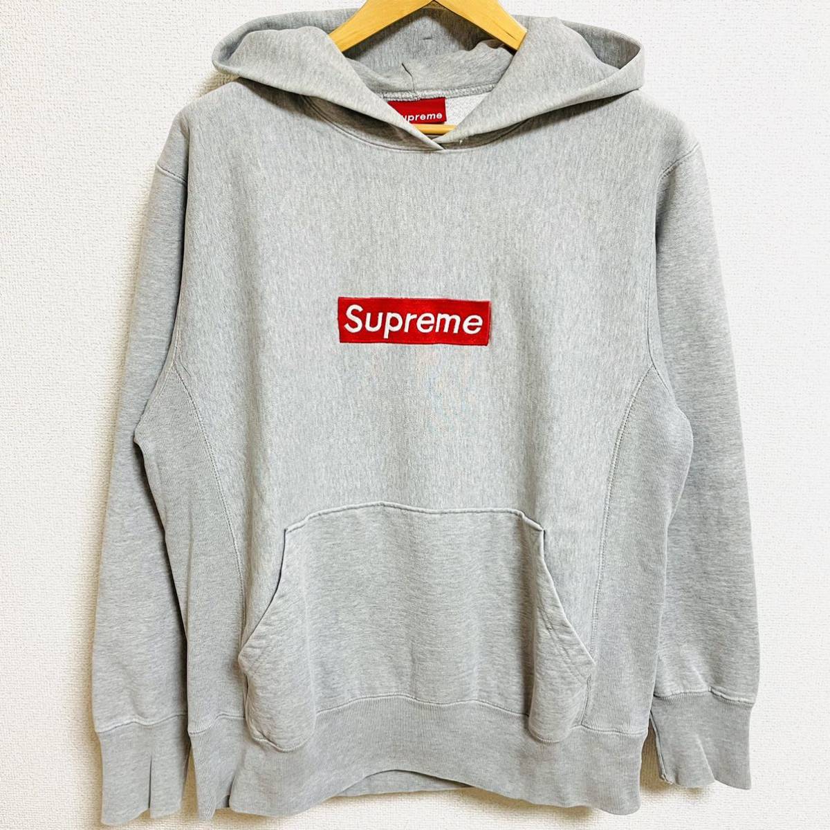 SUPREME Supreme ボックスロゴ パーカー L グレー box logo 