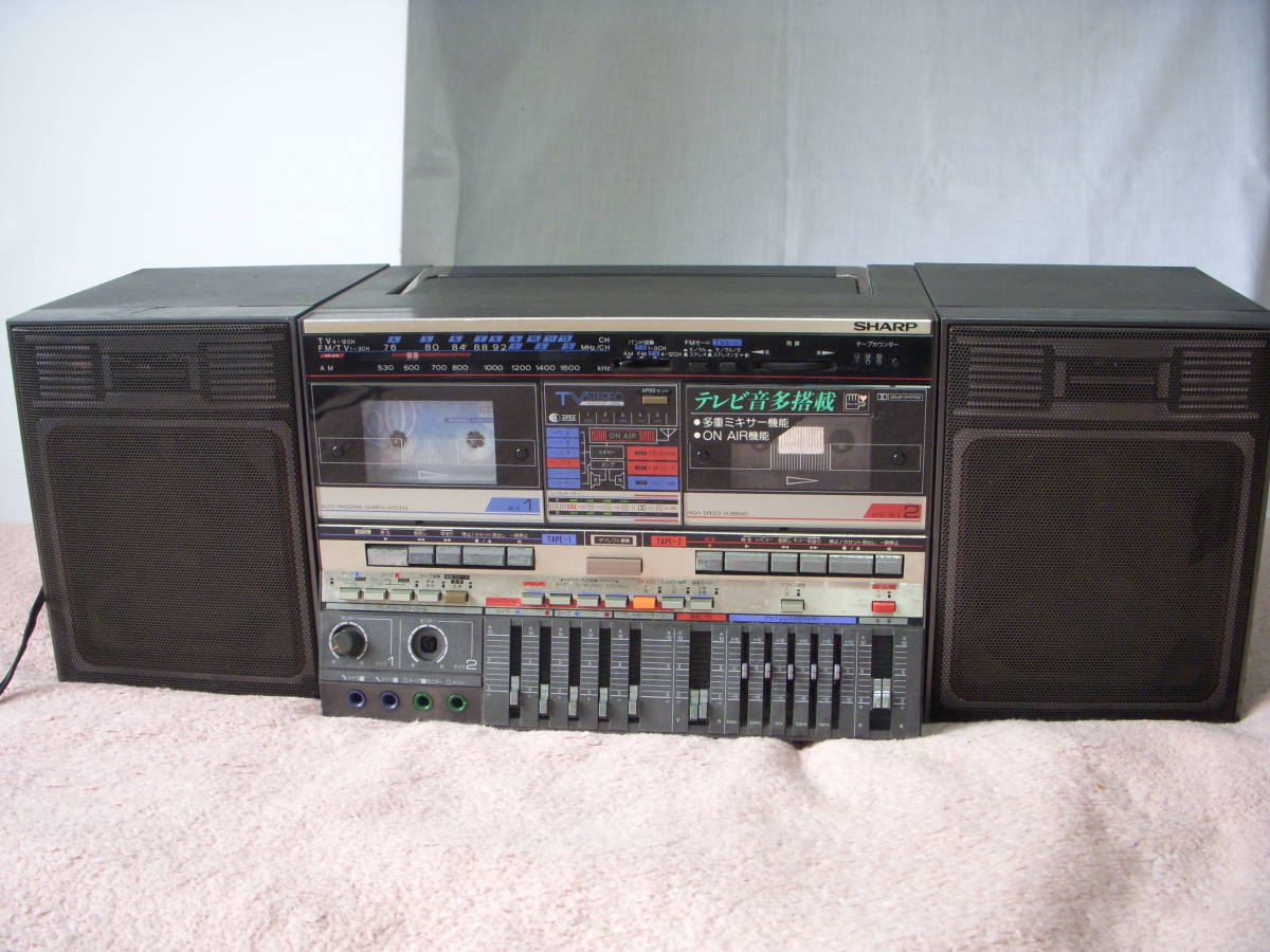 SHARP GF-M5 シャープ ダブル ラジカセ ラジオ カセット デッキ 手渡し