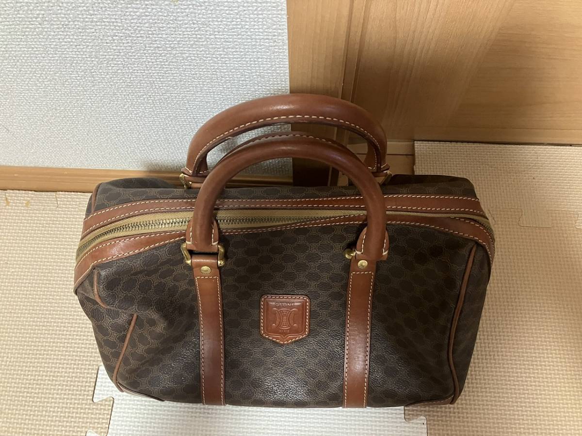 1円 希少 レア CELINE セリーヌ マカダム柄 レディース バッグ カバン 