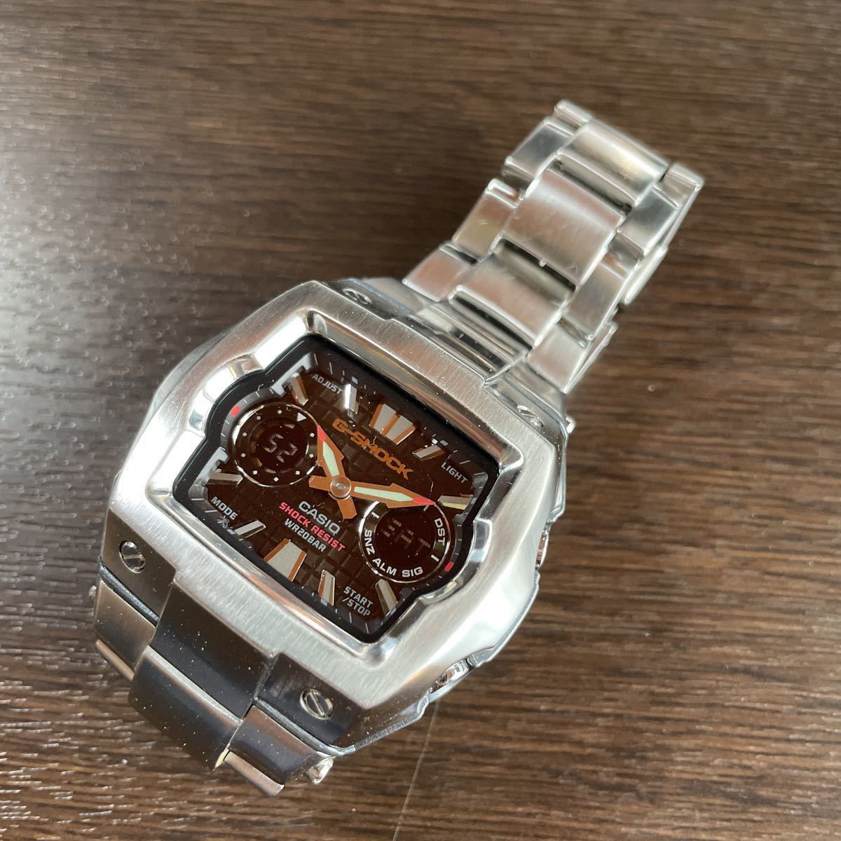 ジャンク】CASIO G-SHOCK G-011D メタルバンド アナデジ 稼動品 【公式