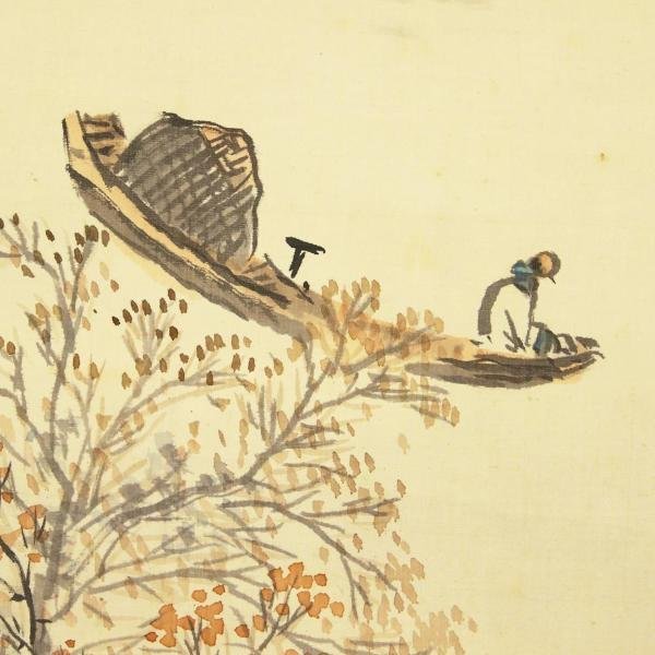 真作】【WISH】小室翠雲 日本画 掛軸 絹本 共箱 二重箱 ◇風雅山水