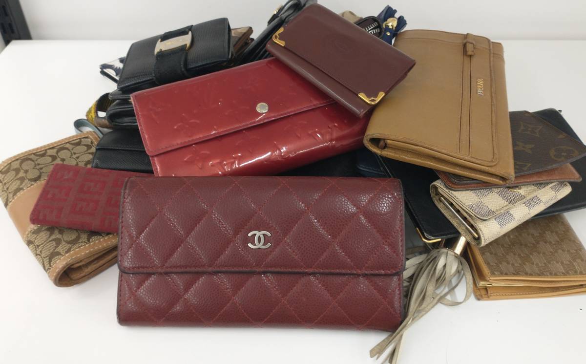 ジャンク 1円スタート ハイブランド 小物 29点まとめ売り ルイヴィトン プラダ シャネル グッチ ブルガリ フェンディ セリーヌ フェラガモ
