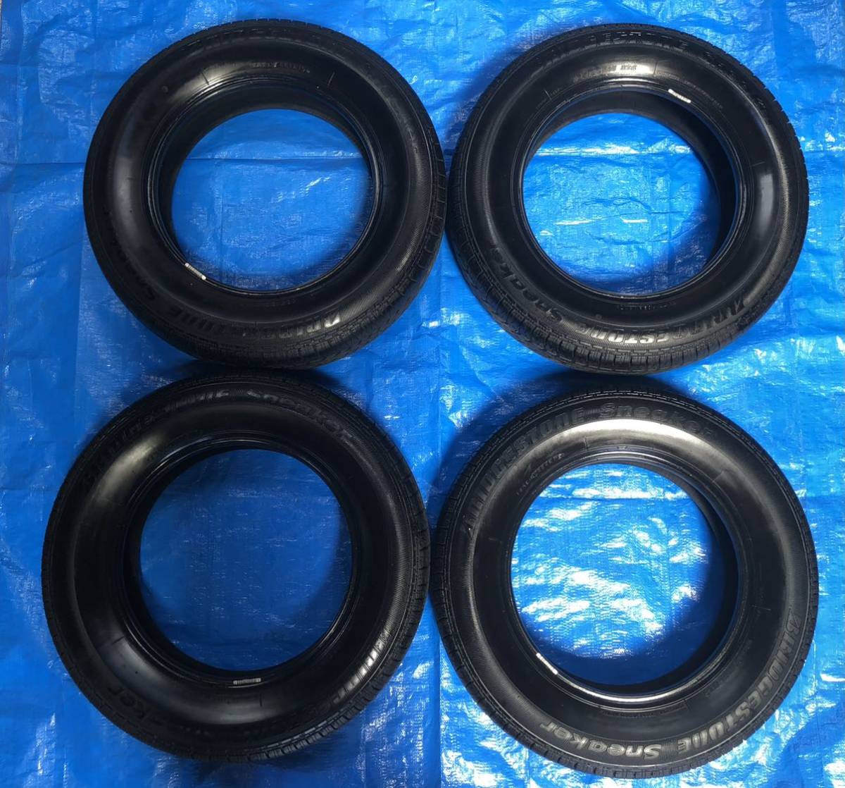 空冷VW ブリヂストン スニーカー 165/80R/15 バリ山 4本SET