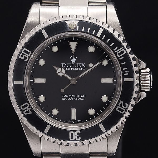 良品!稼働! ロレックス AT 14060 サブマリーナ 300M 黒文字盤 メンズ腕時計 