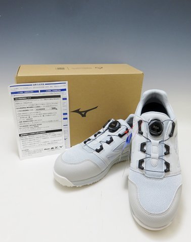 【質】★新品★ミズノ　ワークシューズ 安全靴 オールマイティ LSⅡ52L BOA 28.0㎝　3E　グレー/ホワイト★