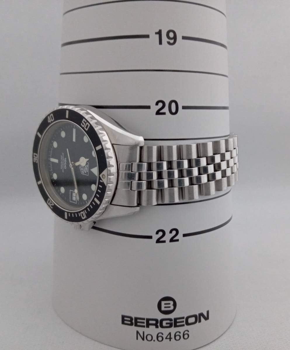 ブラックディスプレイ 本体 ジャンク TAG HEUER タグホイヤー／1000 professional 200m 980.013L