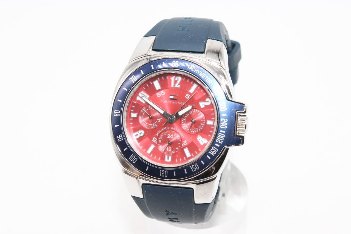 TOMMY HILFIGER メンズ腕時計 クロノグラフ クォーツ 稼働中 クロノ 